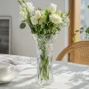 The transparent crystal vase is a living room decorative item with high light transmittance and a simple Nordic style details Picture
